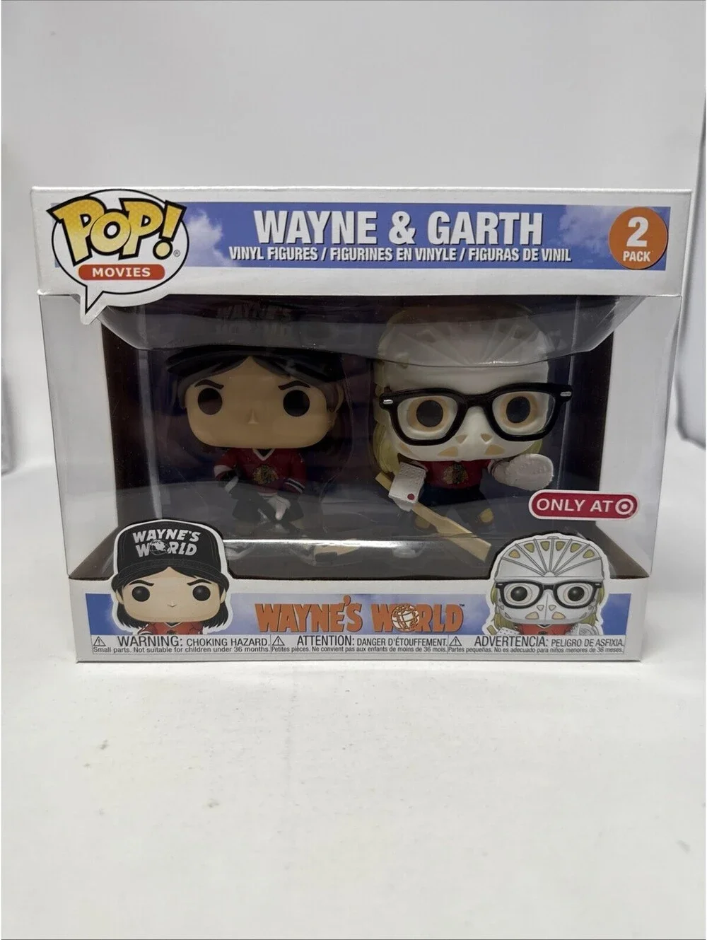 FUNKO POP MOVIES 2 PACK WAYNE'S WORLD WAYNE & GARTH HOCKEY TARGET EXCLUSIVE